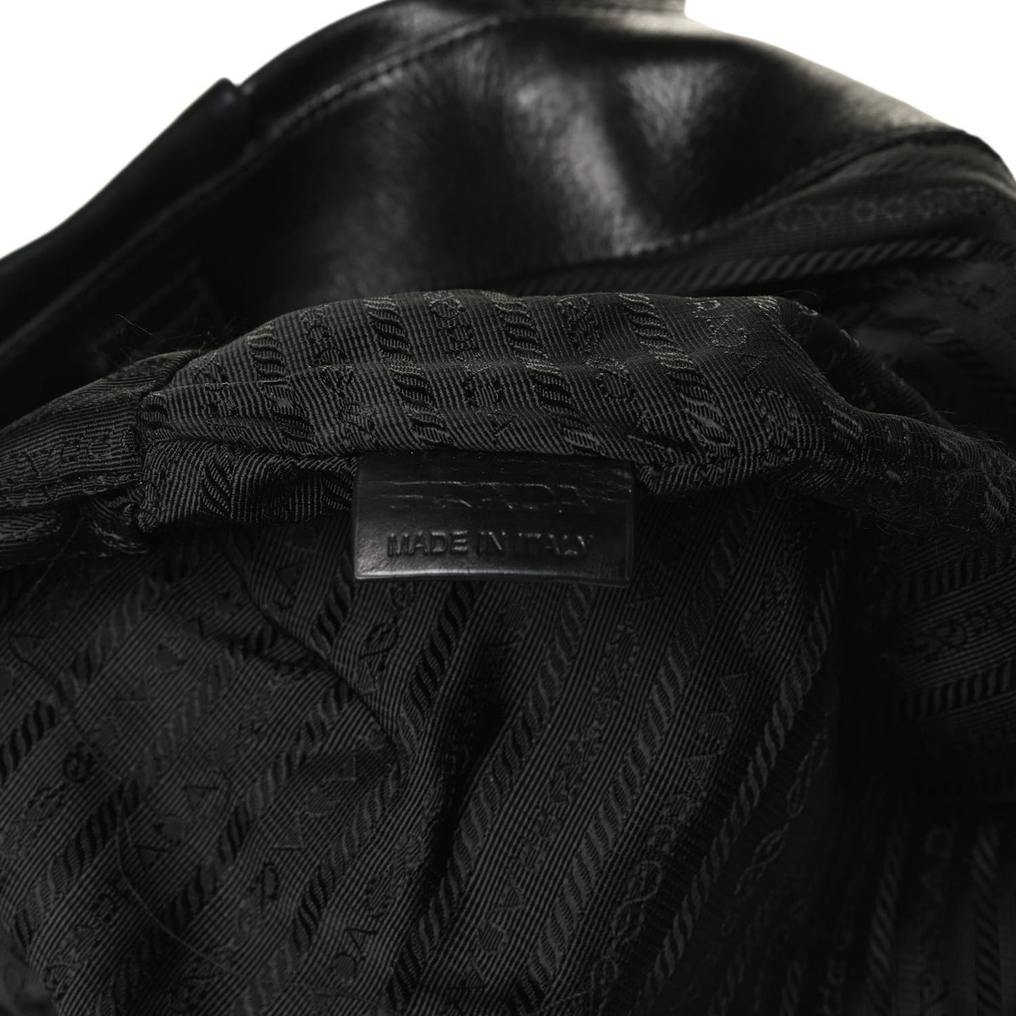 Soft Calf Pleated Shoulder Bag Black