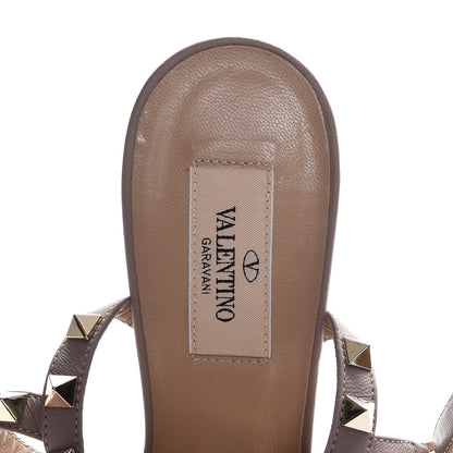 Valentino Garavani Patent Rockstud Ankle Strap Low Heel Pumps 38.5 Poudre 7 of 9