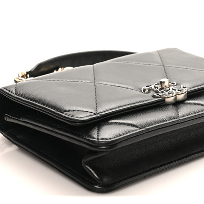 Chanel Lambskin Quilted Chanel 19 Wallet On Chain WOC Black 9 of 11