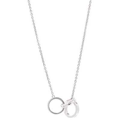 Tiffany Sterling Silver 1837 Interlocking Circles Lariat Necklace 1 of 6