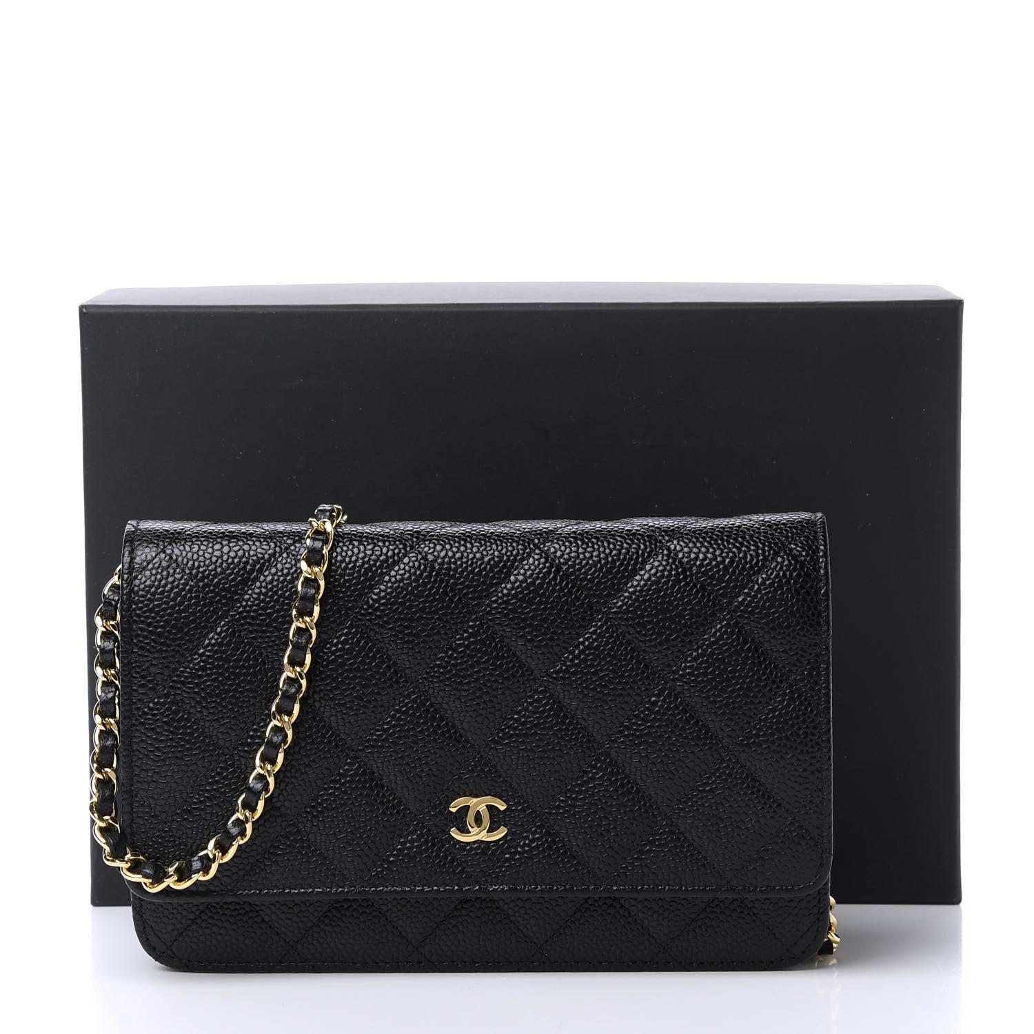 Chanel Caviar Quilted Wallet On Chain WOC Black 12 of 12