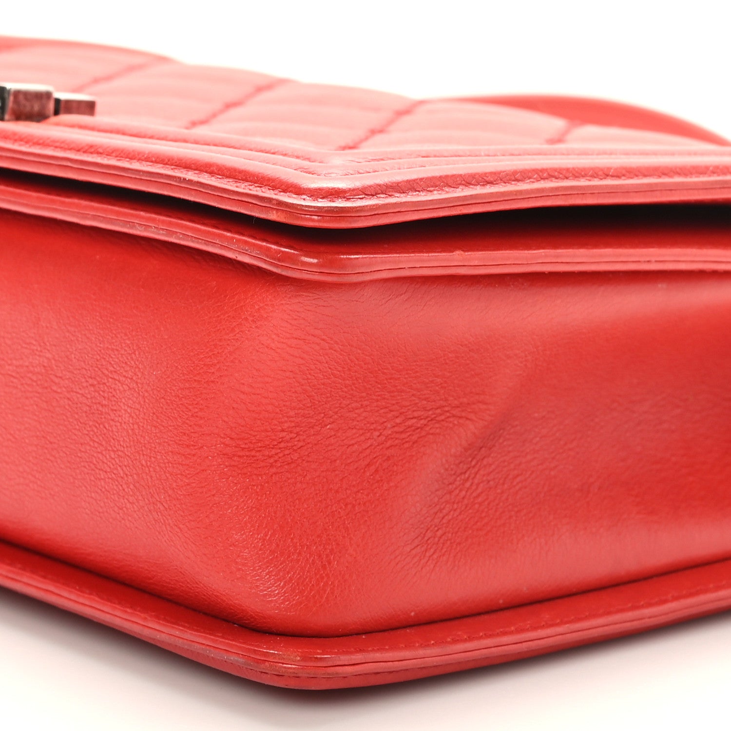Chanel Calfskin Double Stitch New Medium Boy Flap Red 9 of 9