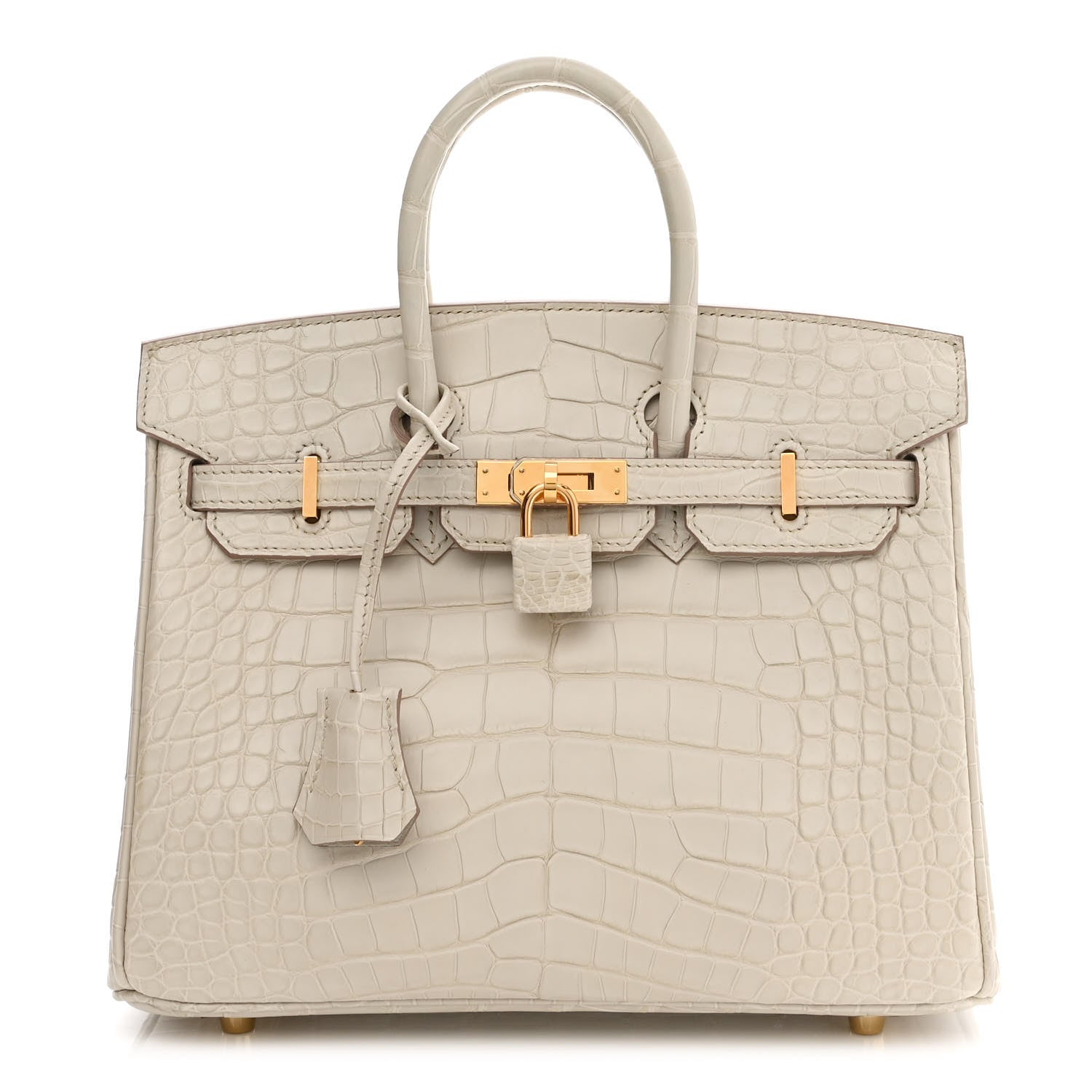 Hermes Matte Alligator Birkin 25 Beton 1 of 10