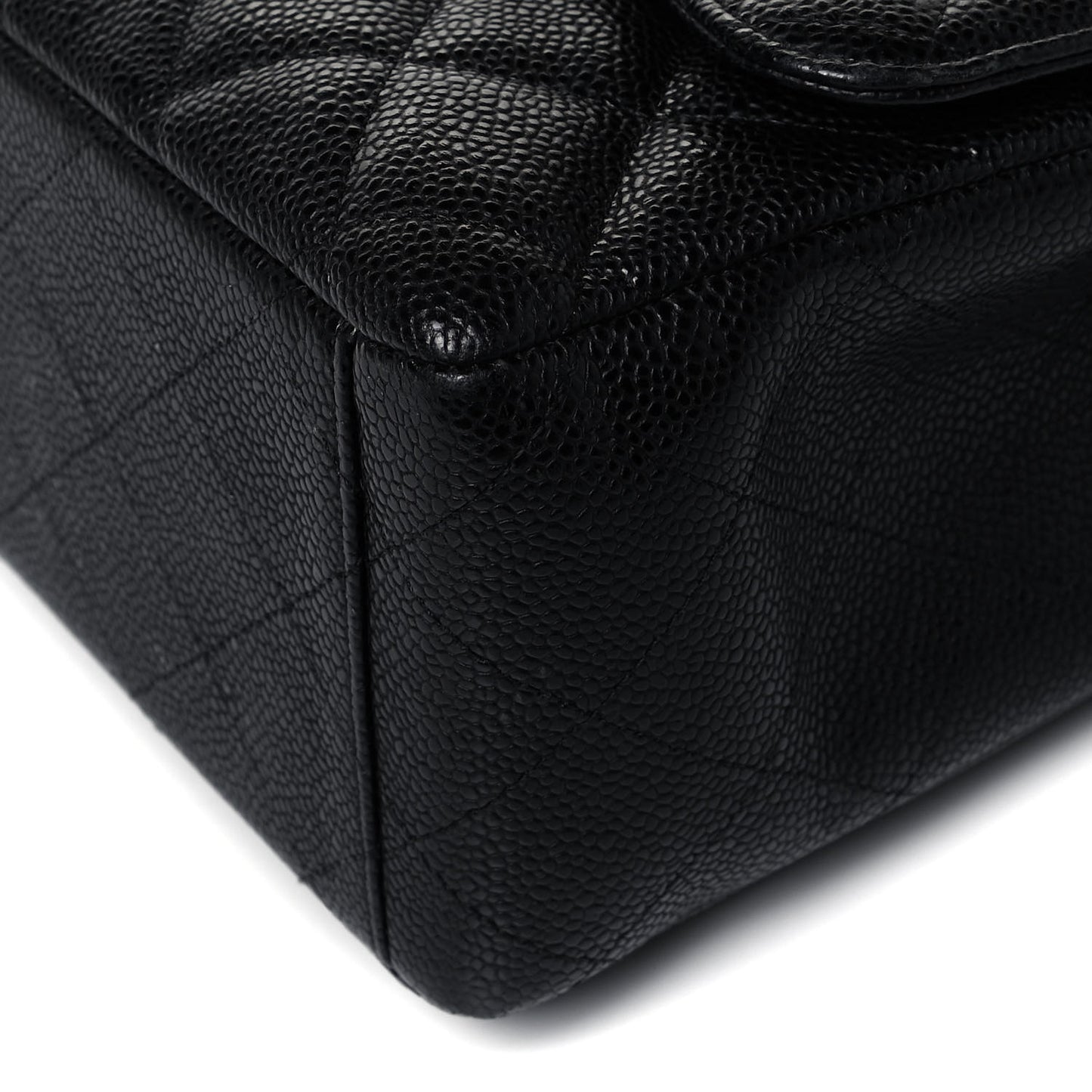 Caviar Quilted Maxi Double Flap Black
