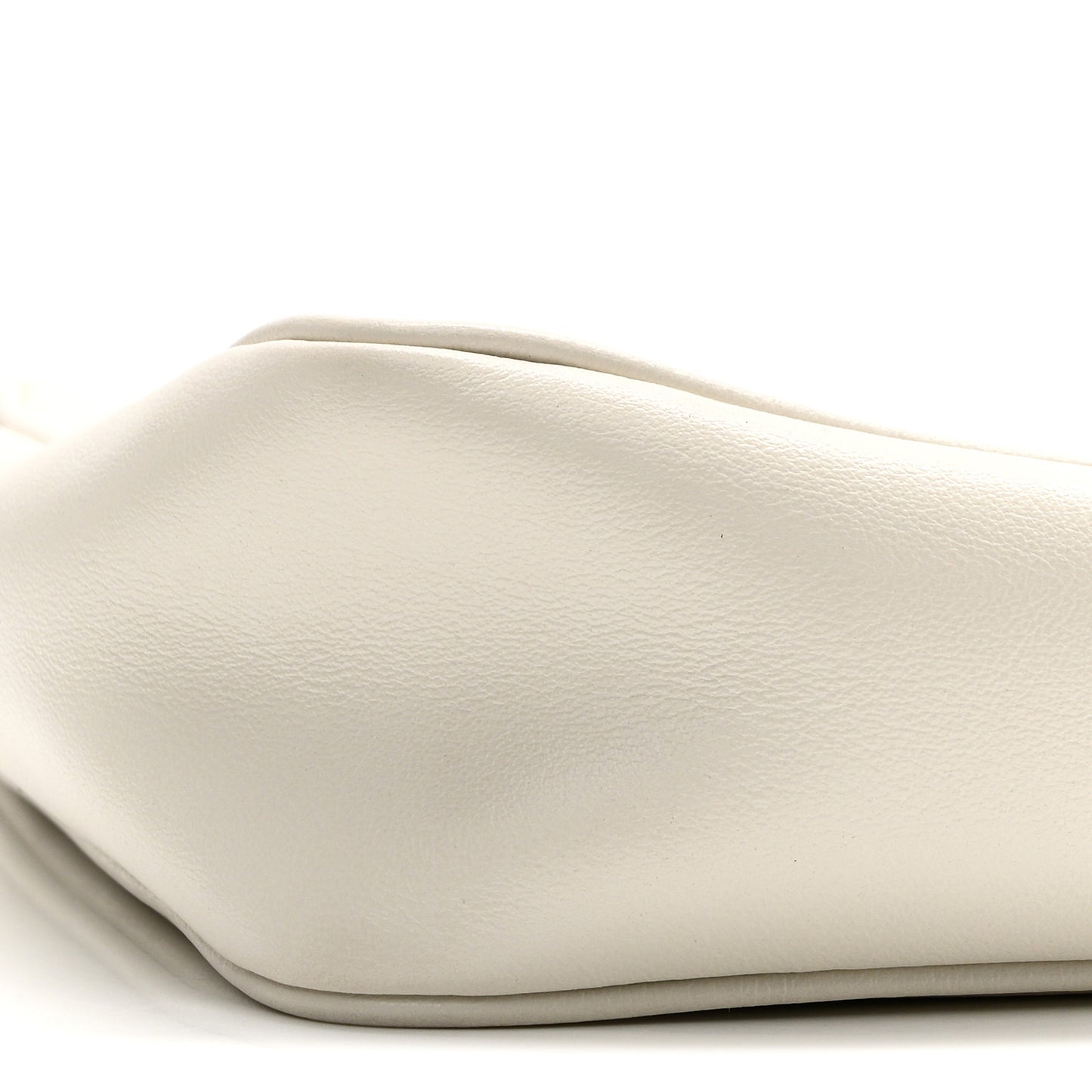 Grace Lux Triangle Logo Embossed Triangle Wristlet Pouch White