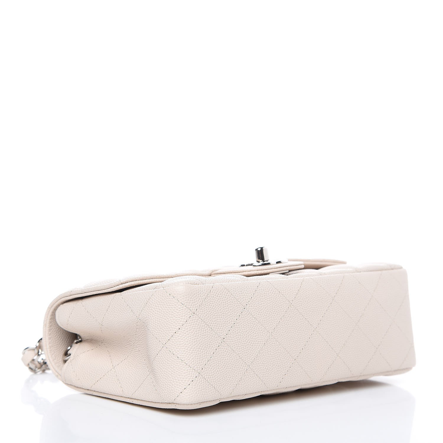 Chanel Caviar Quilted Mini Rectangular Flap Light Beige 4 of 10