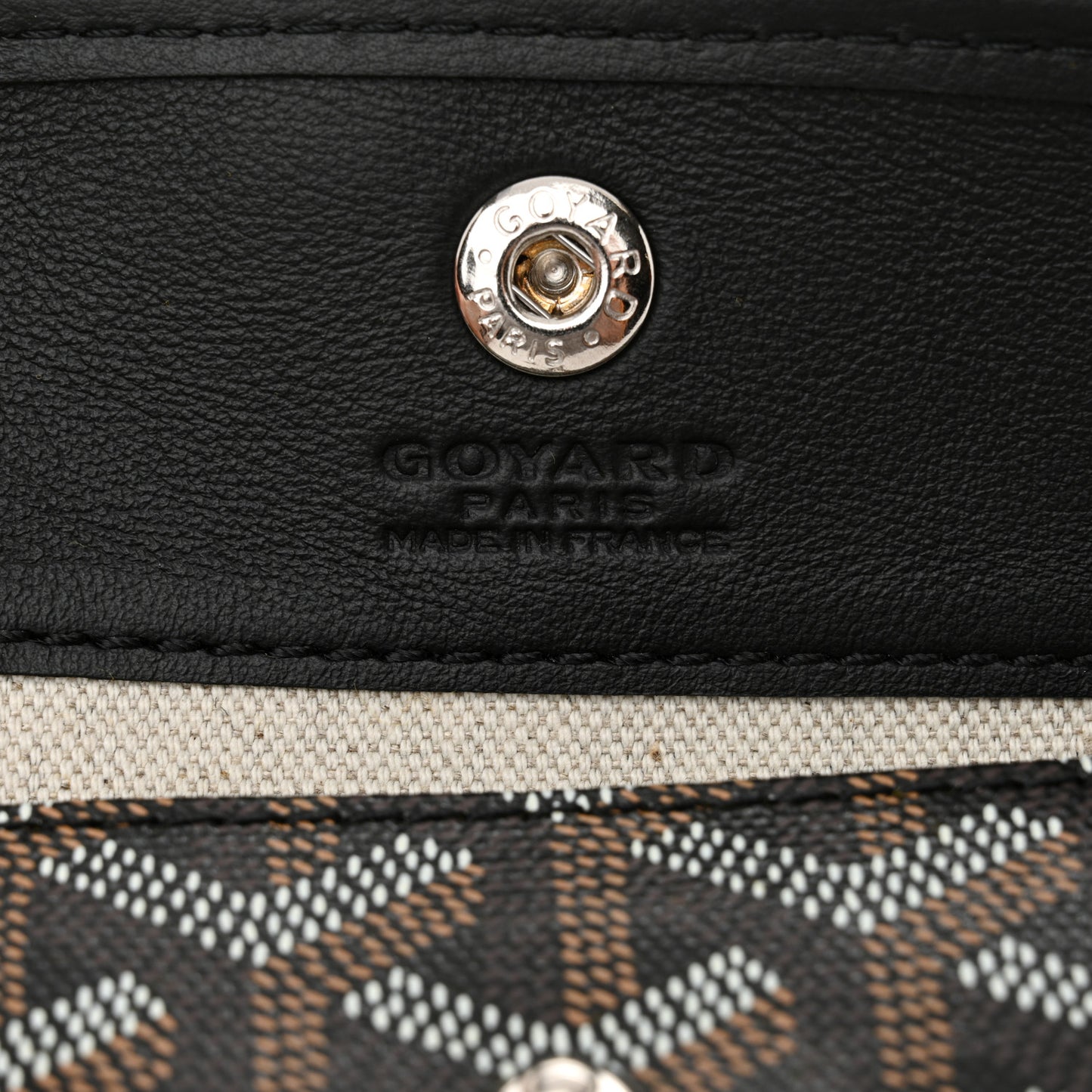 Goyardine Reversible Mini Anjou Black