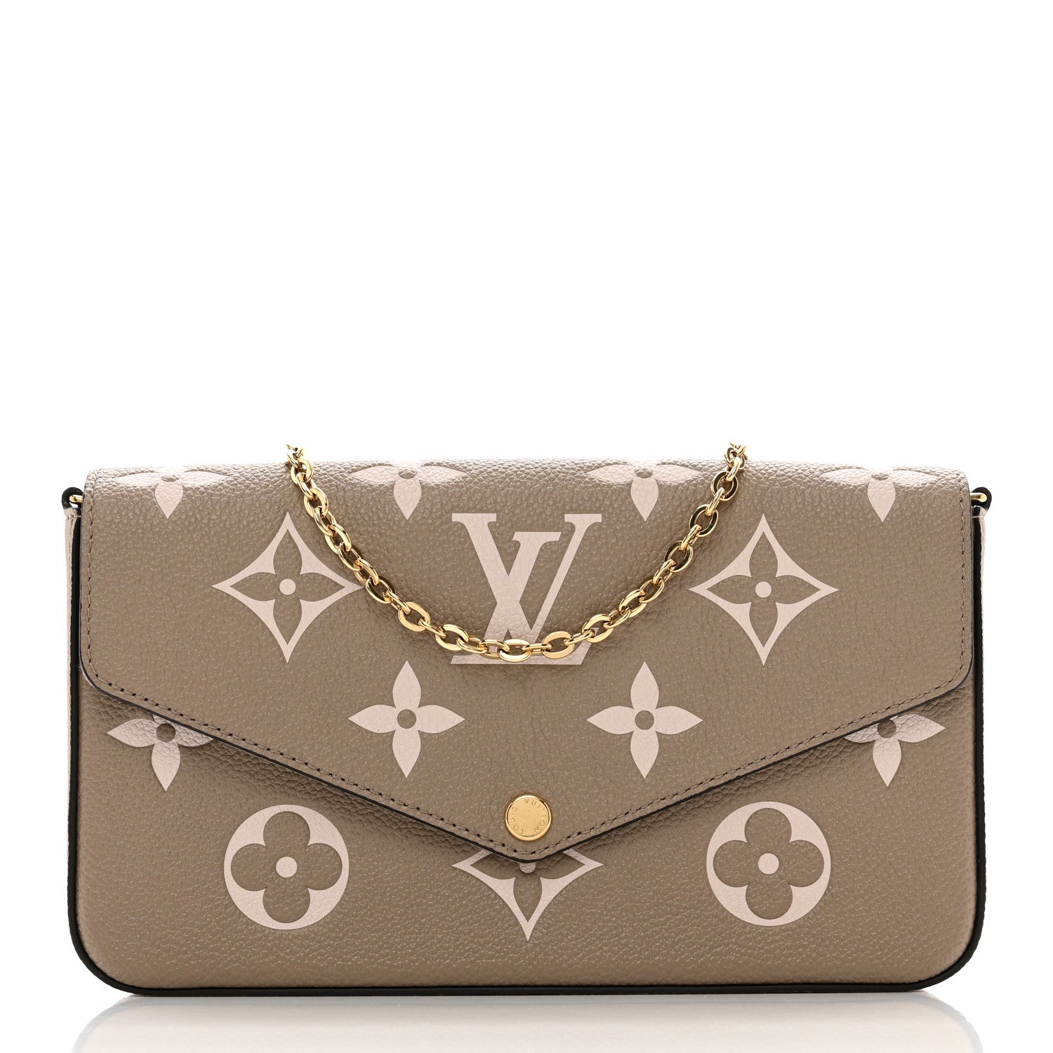 Louis Vuitton Empreinte Monogram Giant Felicie Pochette Tourterelle Creme 3 of 11