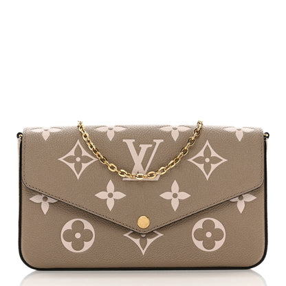 Louis Vuitton Empreinte Monogram Giant Felicie Pochette Tourterelle Creme 3 of 11