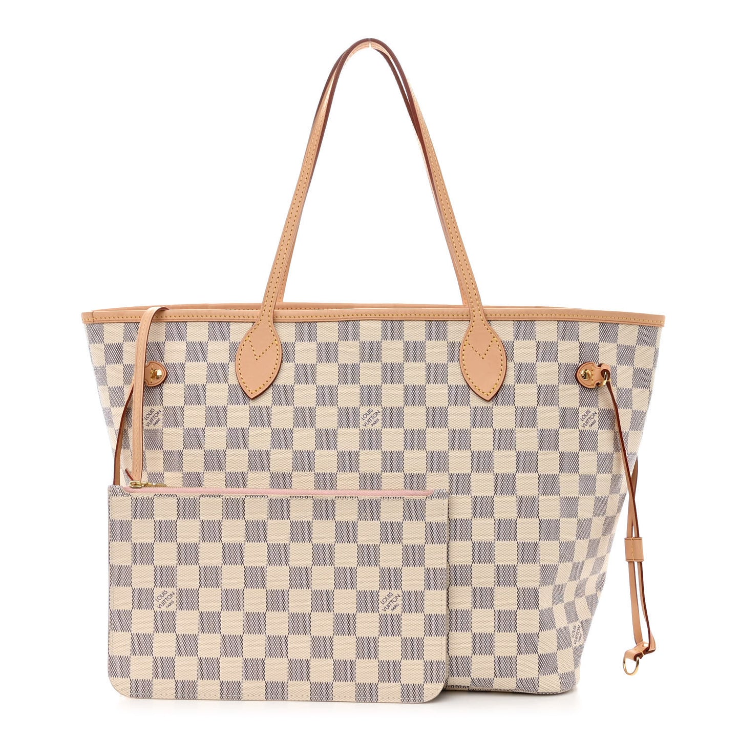 Damier Azur Neo Neverfull MM Rose Ballerine
