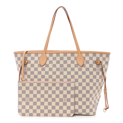 Louis Vuitton Damier Azur Neo Neverfull MM Rose Ballerine 1 of 14