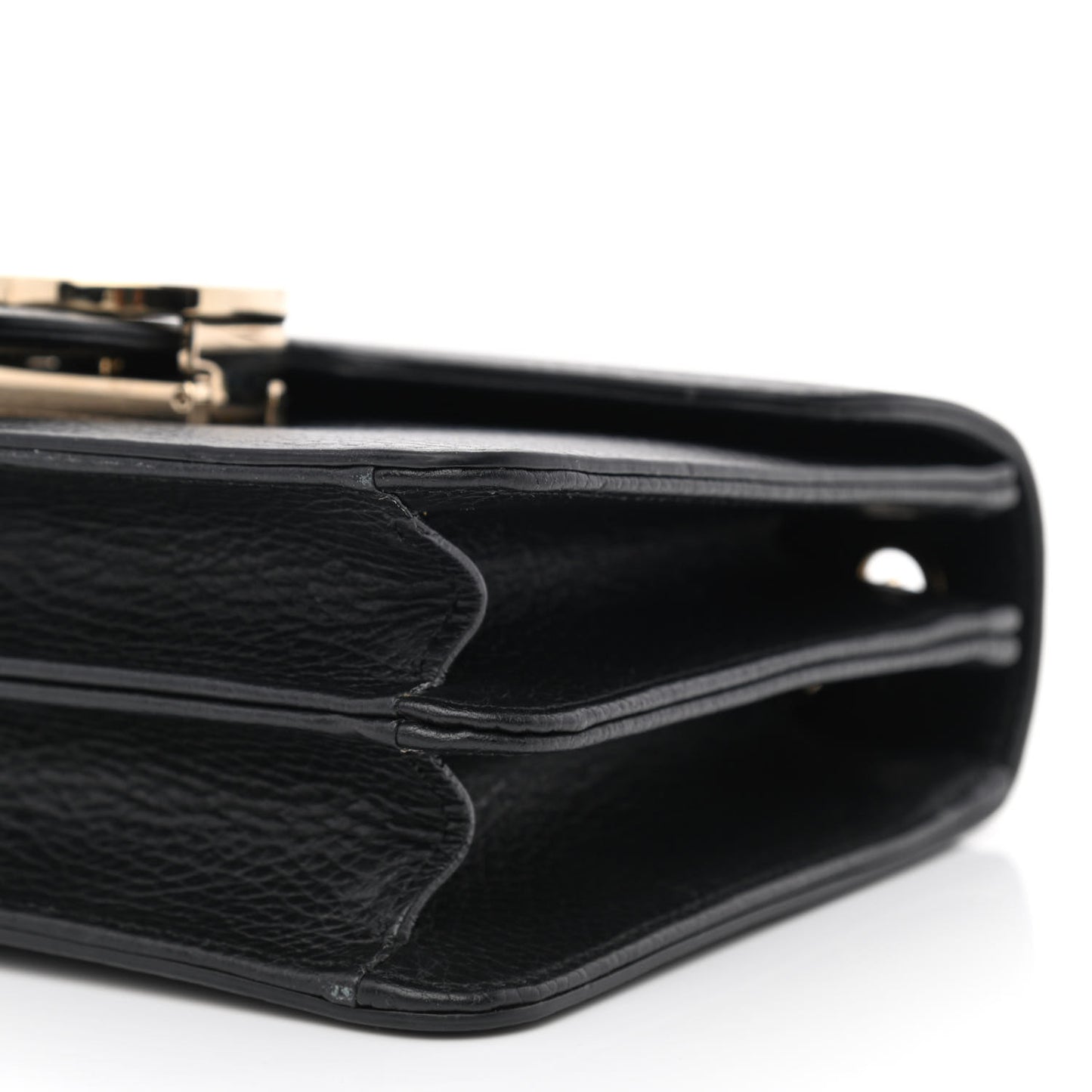 Dollar Calfskin Small Interlocking G Shoulder Bag Black
