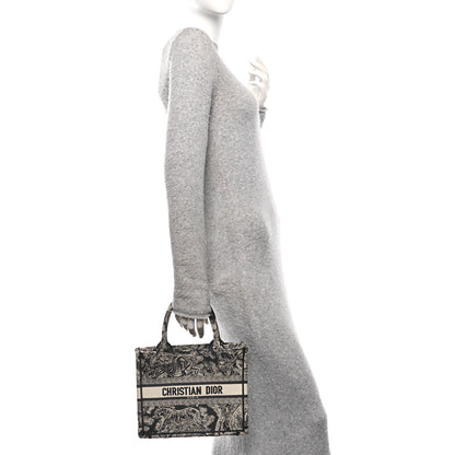 Christian Dior Calfskin Dioriviera Toile De Jouy Small Book Tote With Strap Blue Multicolor 2 of 12
