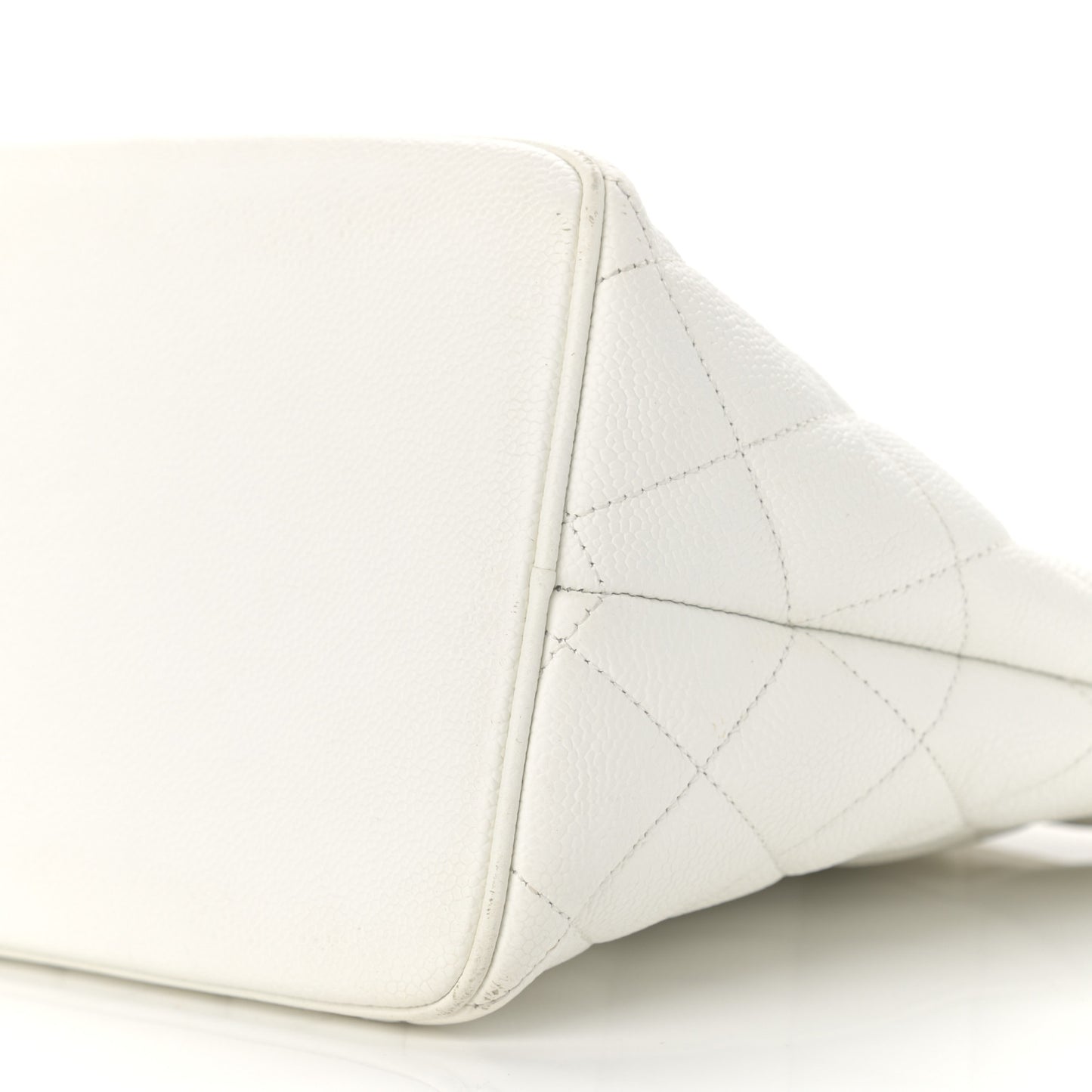 Caviar Quilted Medallion Tote White
