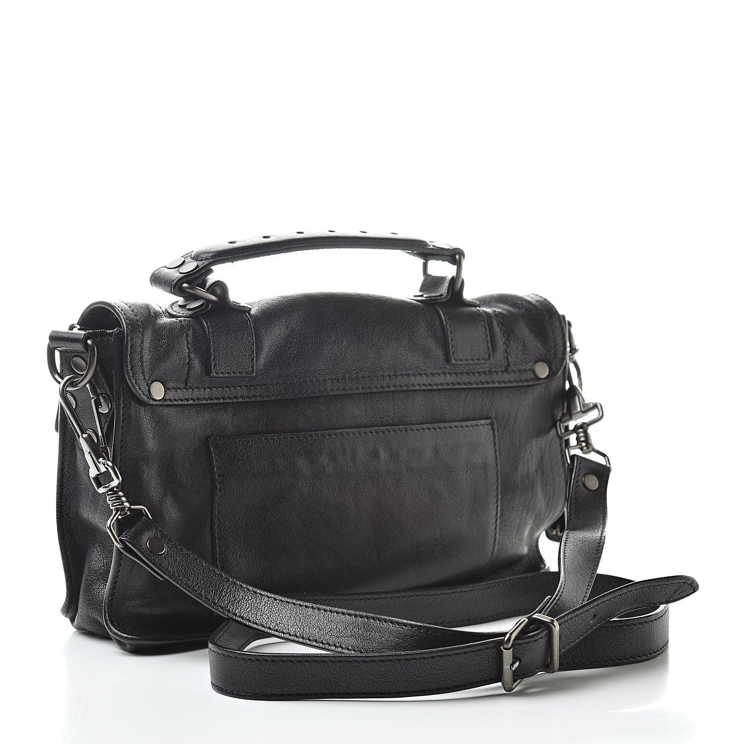 Proenza Schouler Lambskin Tiny PS1 Satchel Black 3 of 14