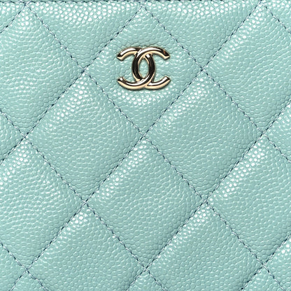 Chanel Caviar Quilted Small Cosmetic Case Light Blue 8 of 8