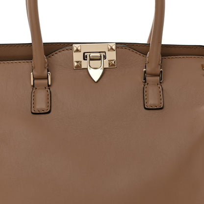 Valentino Garavani Vitello Rockstud Double Handle Tote Poudre 7 of 10