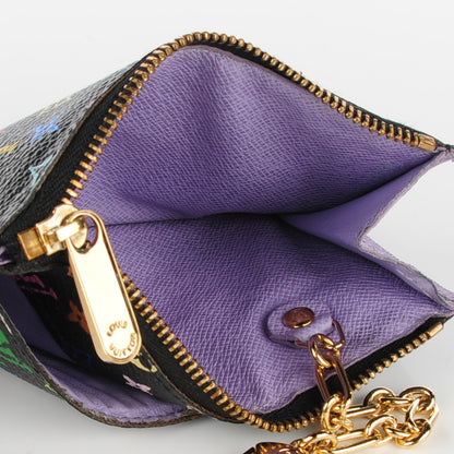 Louis Vuitton Monogram Multicolor Key Pouch Black Violet 5 of 7