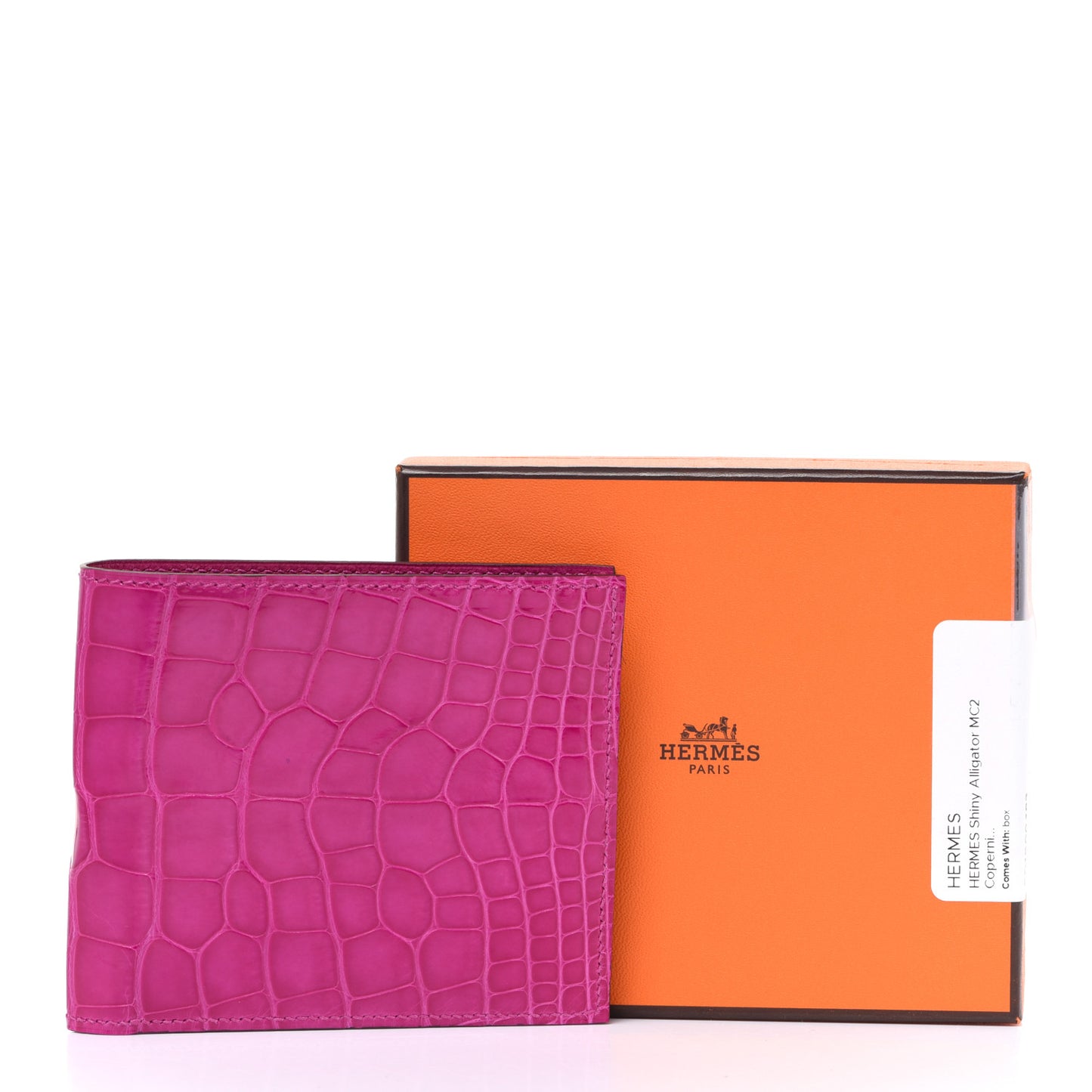 Shiny Alligator MC2 Copernic Compact Wallet Rose Scheherazade