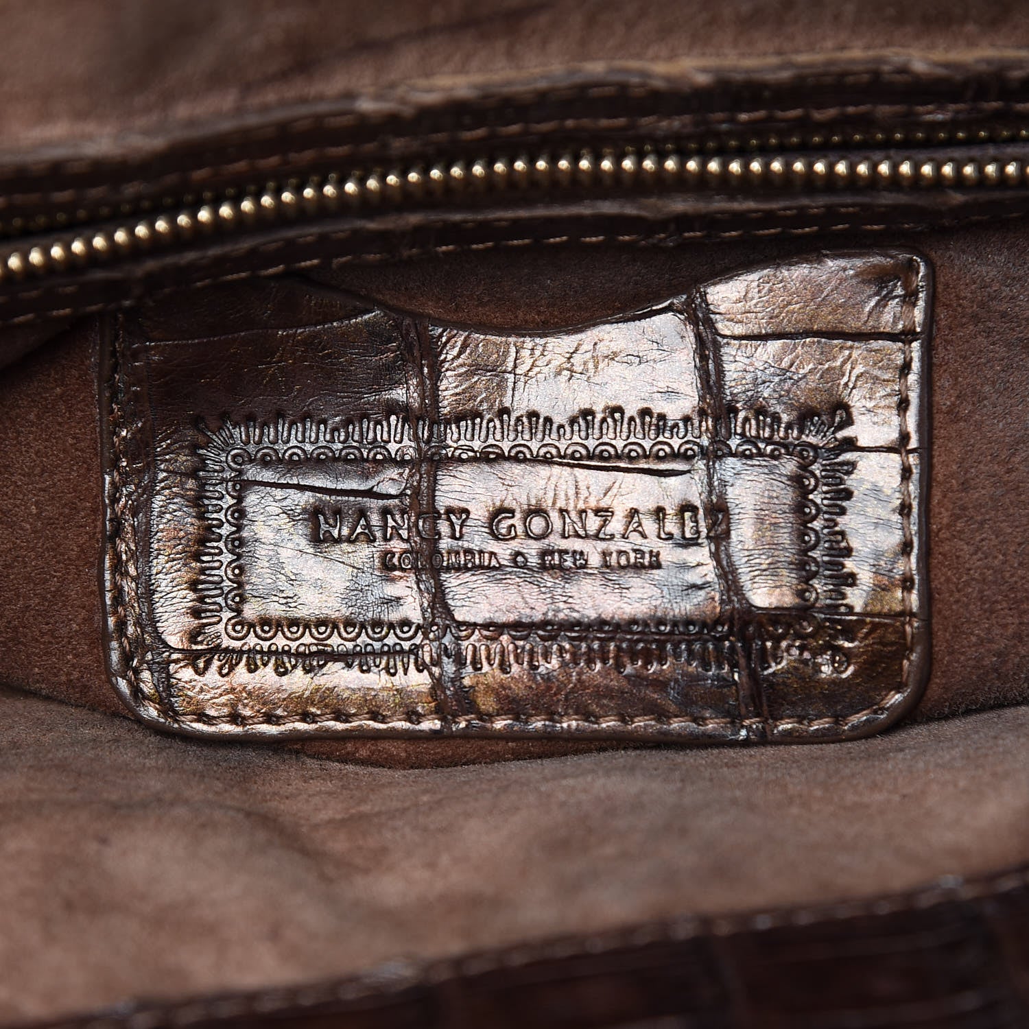 Nancy Gonzalez Crocodile Tote Brown 6 of 18