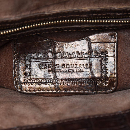 Nancy Gonzalez Crocodile Tote Brown 6 of 18