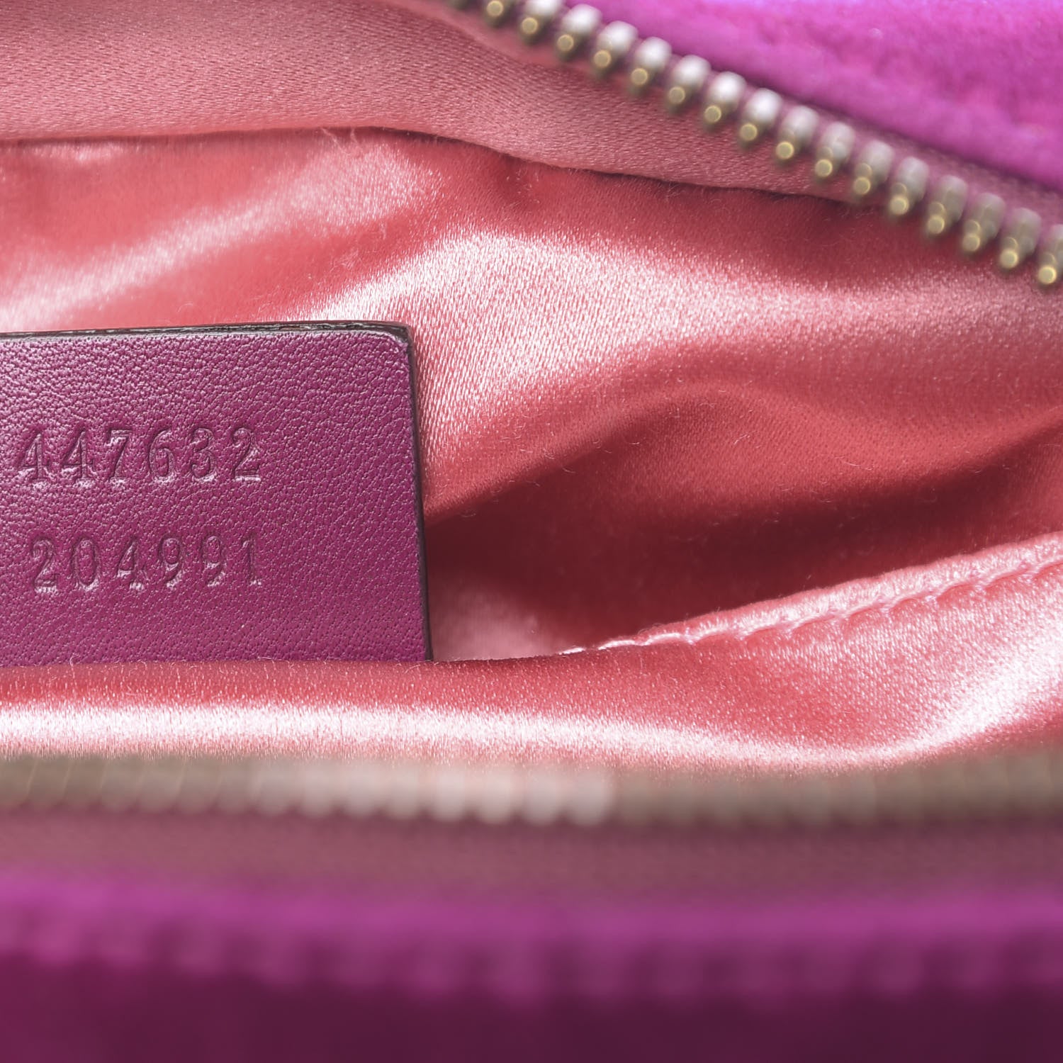 Gucci Velvet Matelasse Small GG Marmont Chain Shoulder Bag Fuchsia Violet Cyclamen 7 of 10