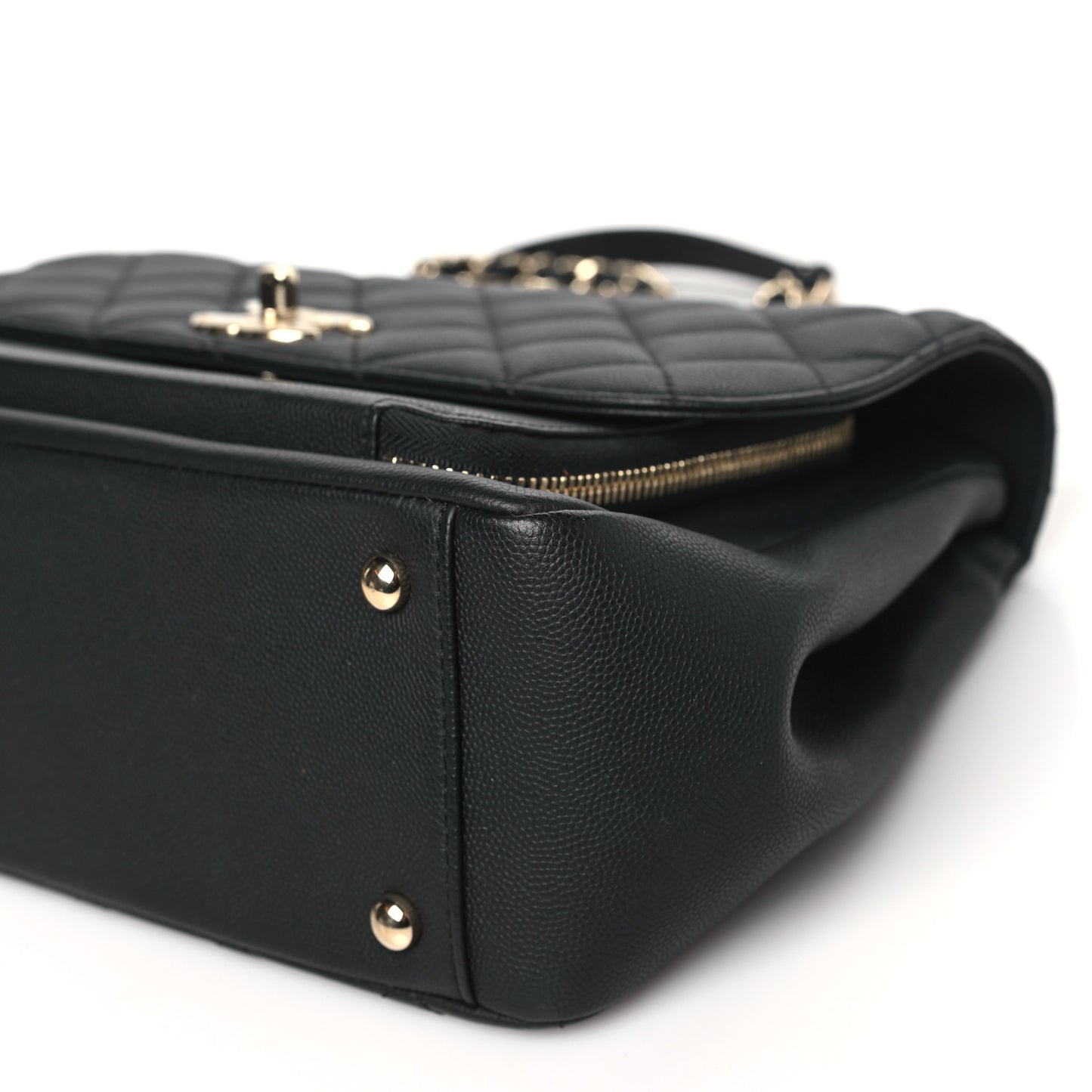 Caviar Quilted Large Business Affinity Flap Black