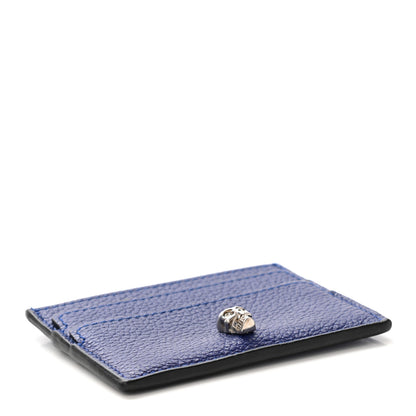 Alexander McQueen Calfskin Skull Card Holder Blue 4 of 8