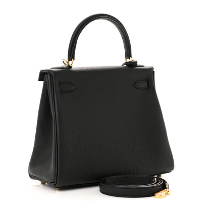 Hermes Togo Kelly Retourne 25 Black 3 of 11