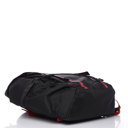 Gucci Techno Canvas Web Double Buckle Backpack Black 4 of 8