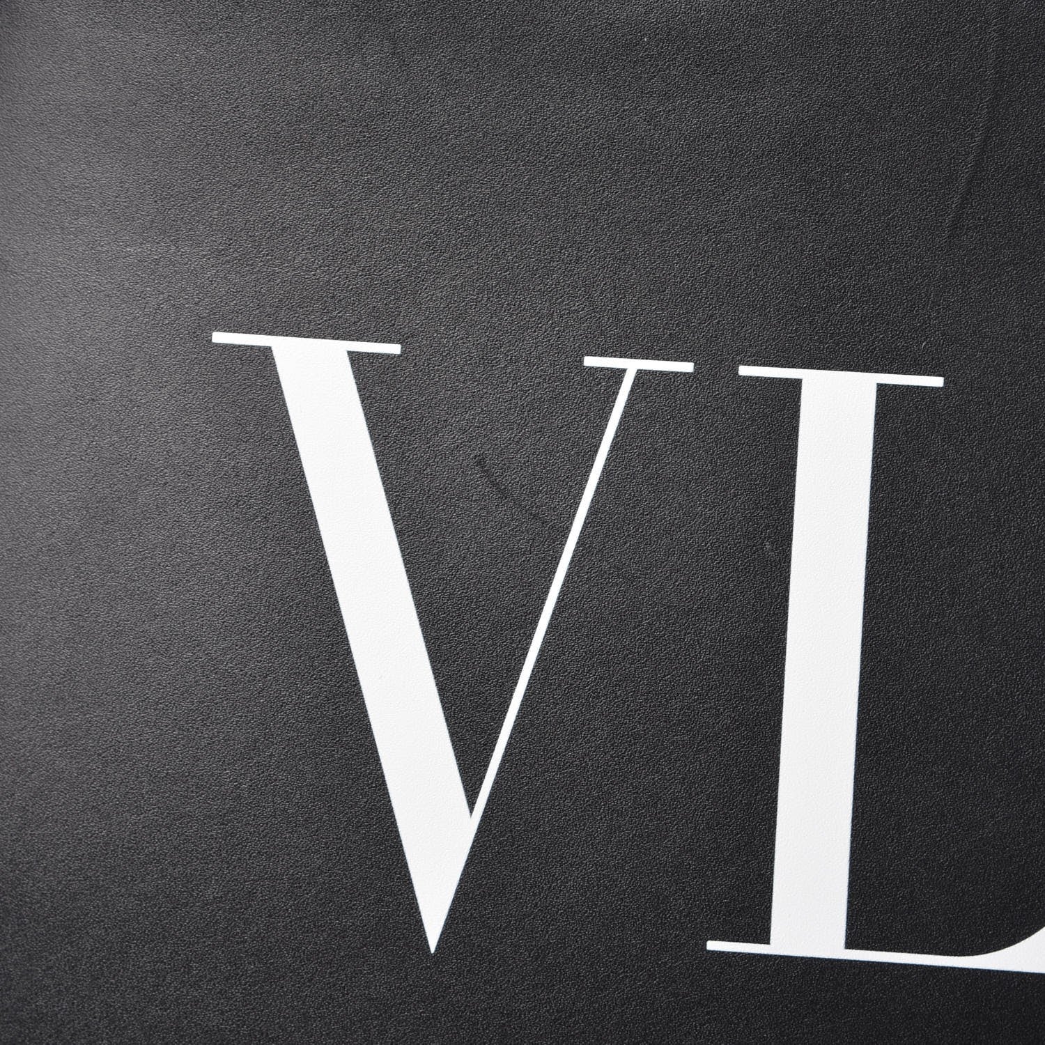 Valentino Garavani Printed Calfskin VLTN Tote Black 8 of 10