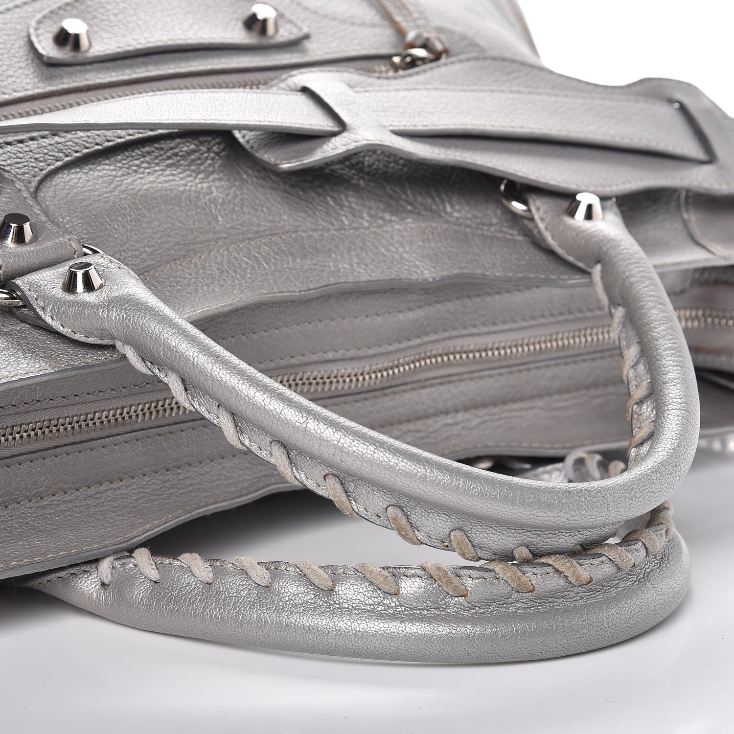Balenciaga Pearlescent Goatskin Classic Palladium Hardware City Gris Gris Light 10 of 11