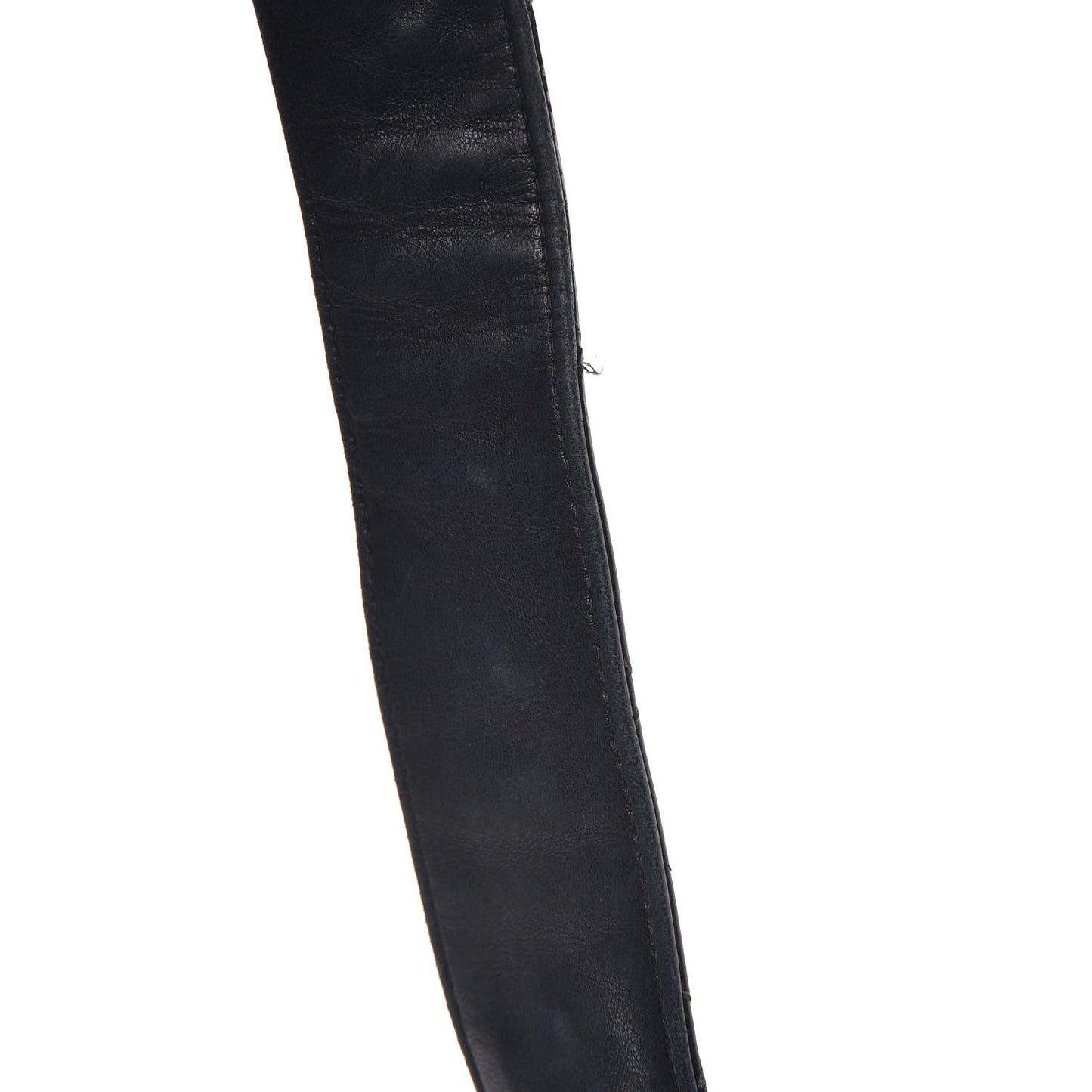 Patent Quilted Shoulder Flap Bag Black