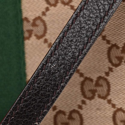 Gucci GG Supreme Monogram Web Small Webby Bee Shoulder Bag Dark Brown 14 of 16