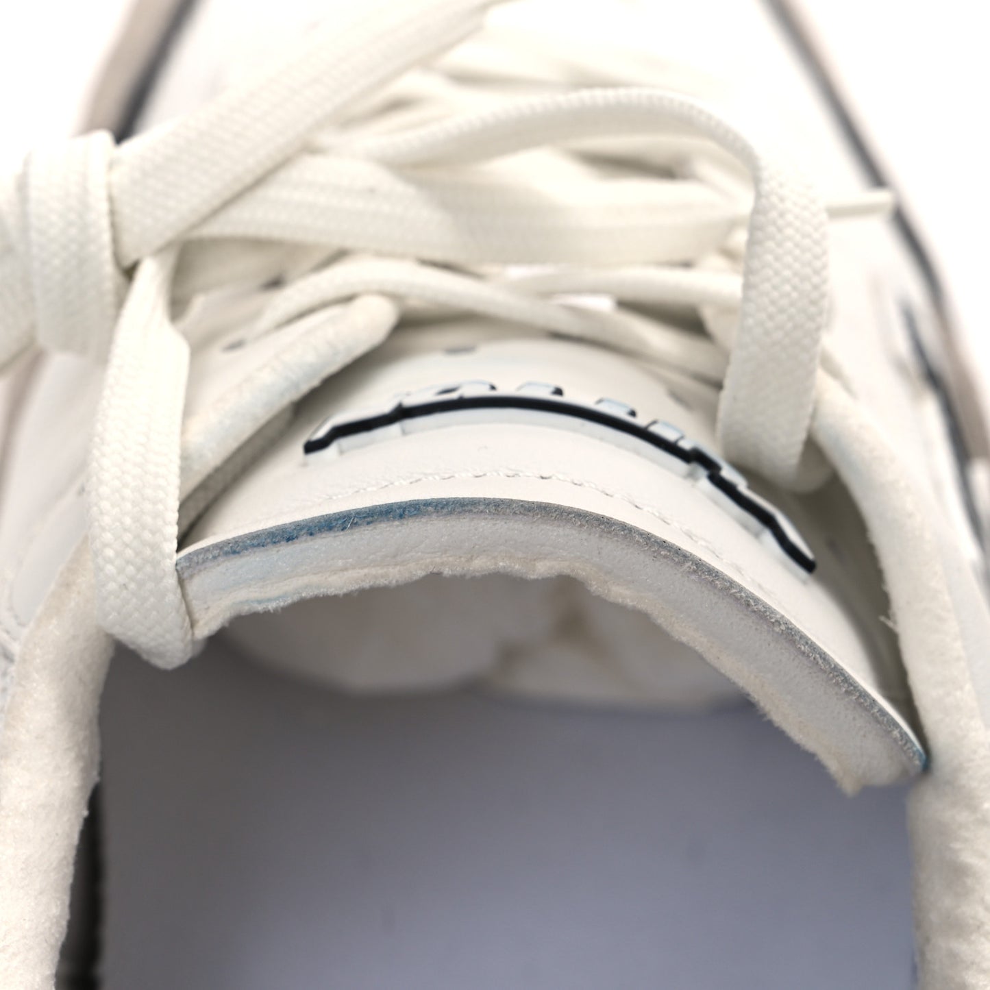Suede Calfskin Mesh Rally Sneakers 8.5 Grey White