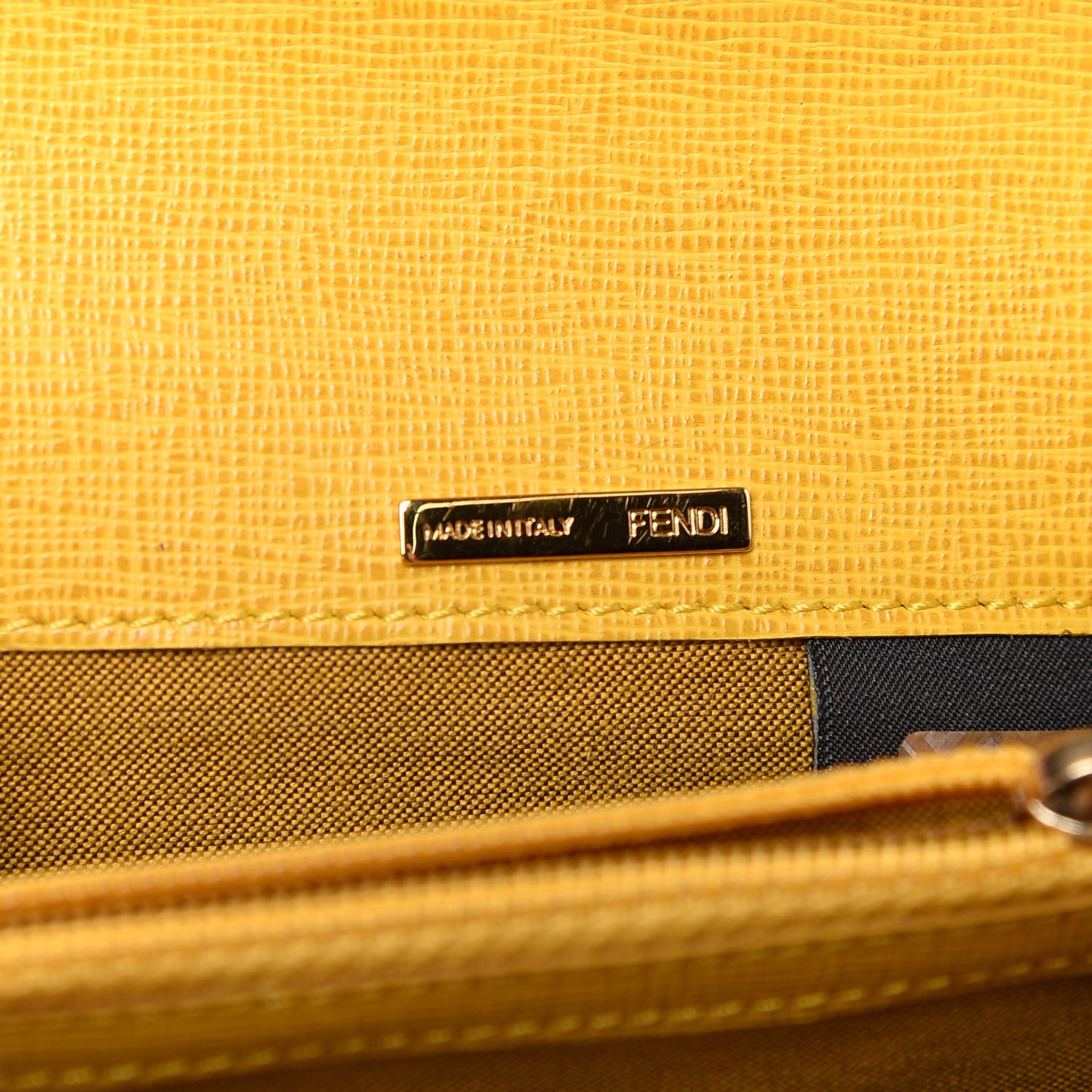 Zucca Spalmati Gusseted Card Holder Tobacco Yellow