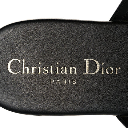Christian Dior Calfskin 30 Montaigne Thong Sandals 37.5 Black 7 of 8