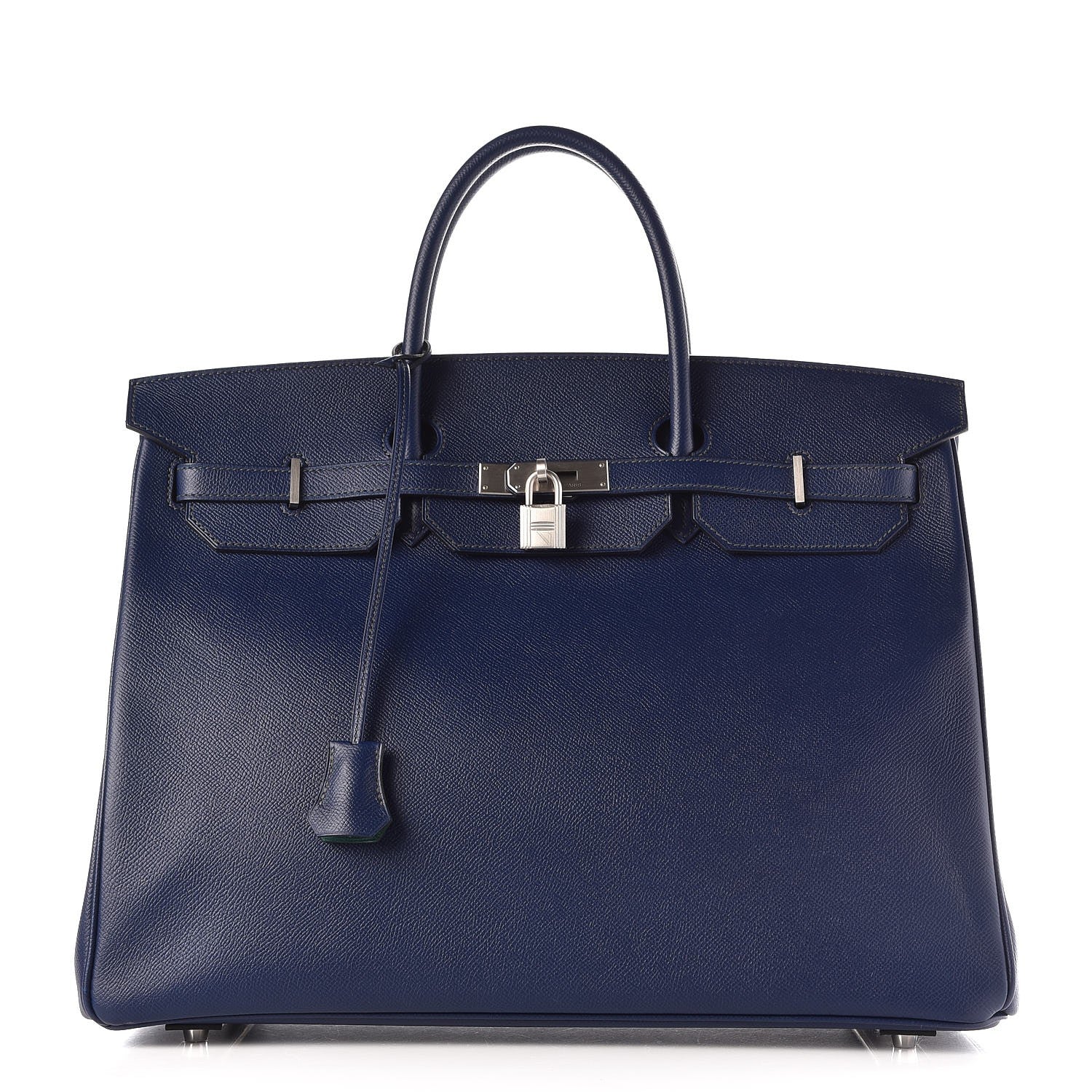 Hermes Epsom Horseshoe Birkin 40 Bleu Saphir Malachite 1 of 32