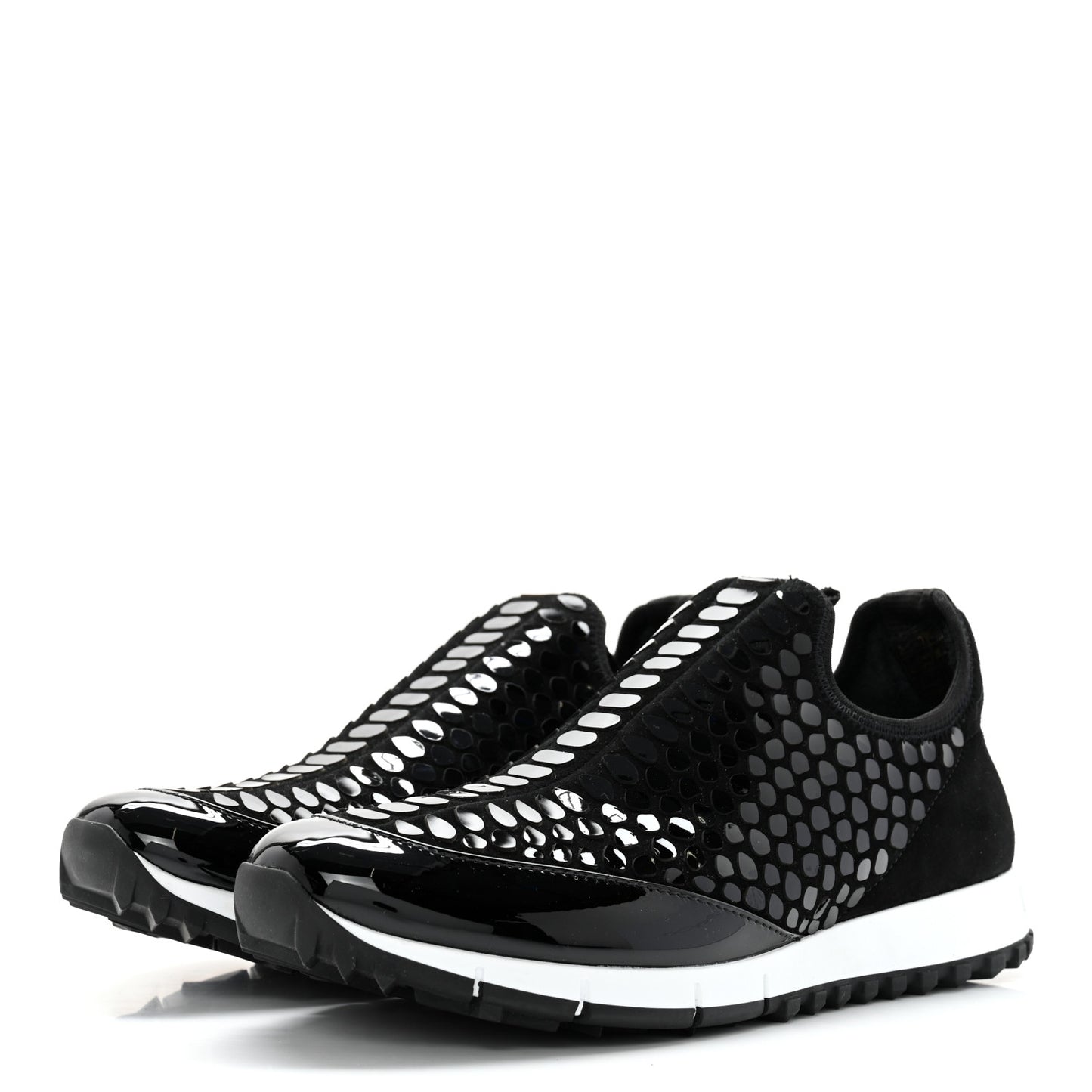 Patent Suede Montana Slip-On Sneakers 40 Black