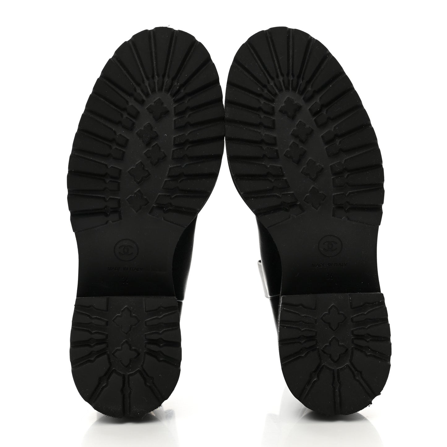 Calfskin CC Ankle Boots 36 Black