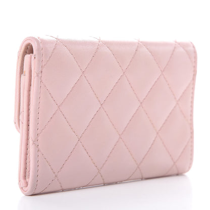 Chanel Lambskin Quilted Flap Card Holder Light Pink 3 of 8