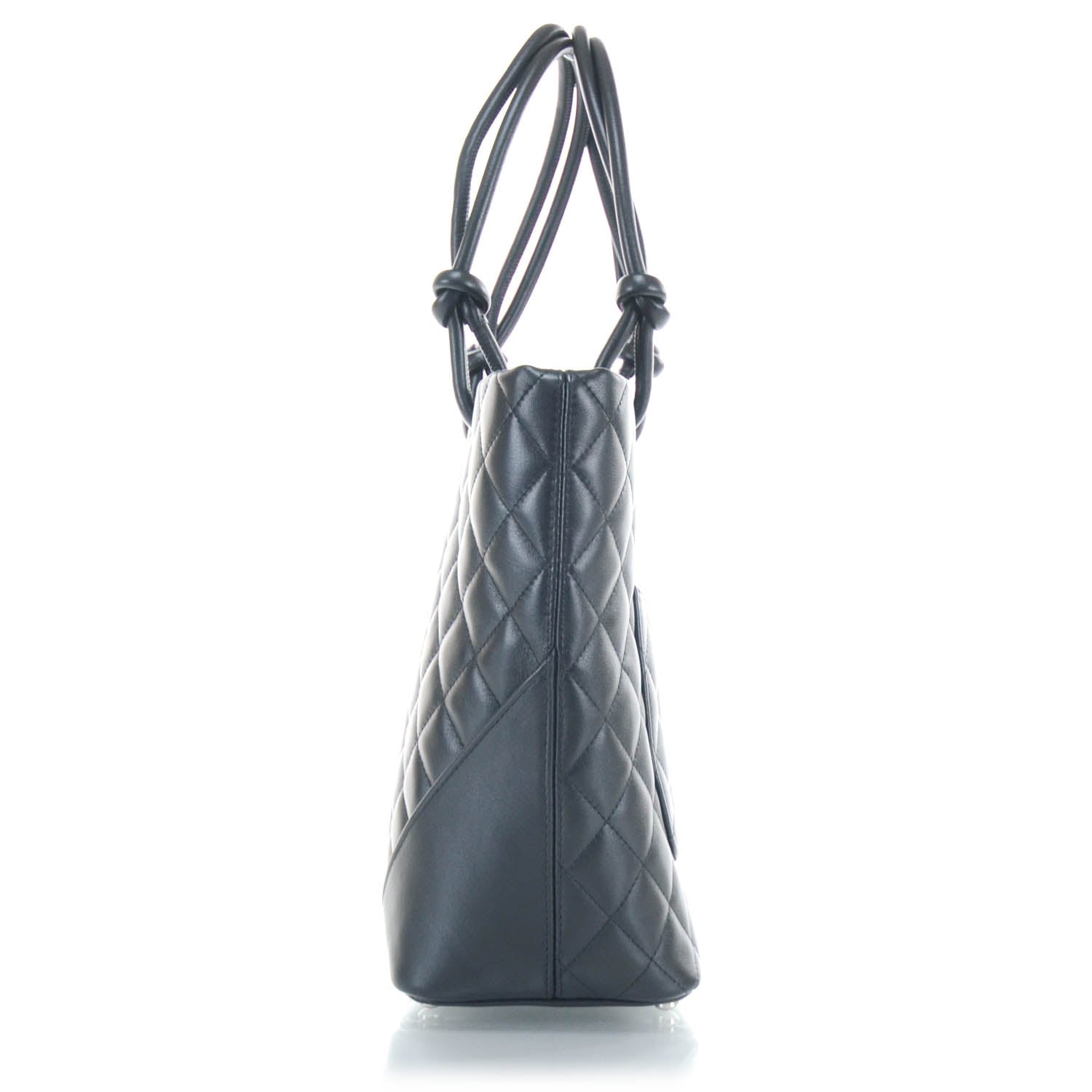 Chanel Calfskin Quilted Medium Cambon Tote Black White 4 of 9