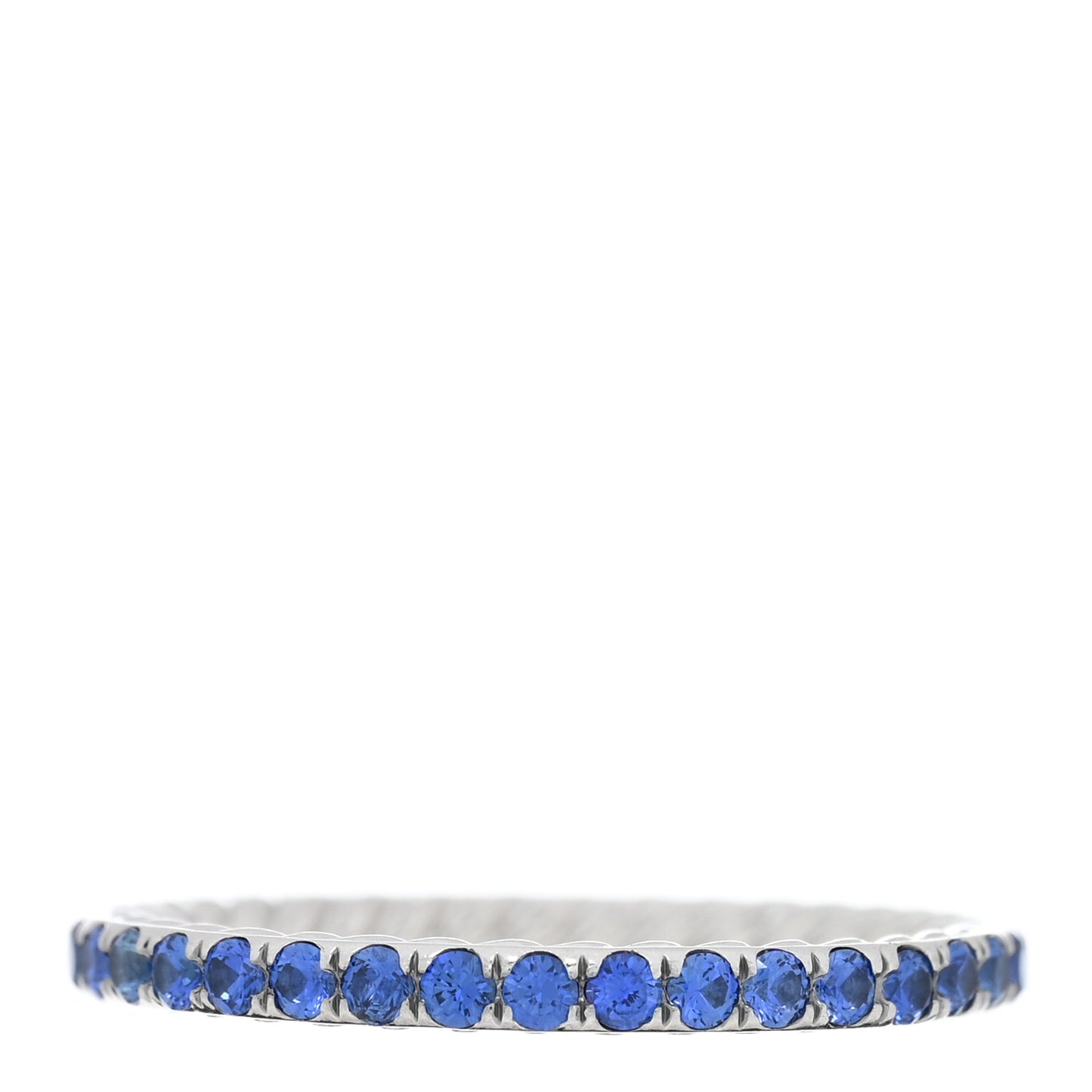 Platinum Blue Sapphire 1.85mm Eden Eternity Band Ring 49 5