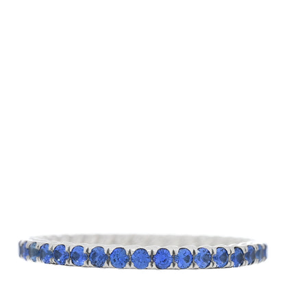 David Yurman Platinum Blue Sapphire 1.85mm Eden Eternity Band Ring 49 5 4 of 5