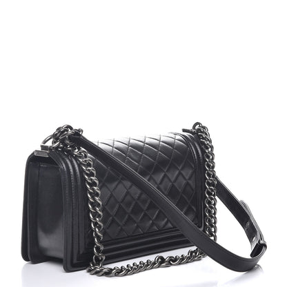 Chanel Lambskin Quilted Medium Boy Flap Black 3 of 8