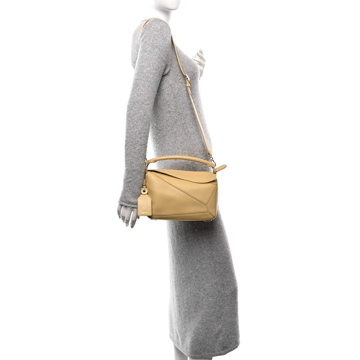 Calfskin Small Puzzle Bag Dark Butter