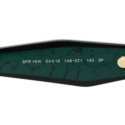 Prada Acetate Marble Effect Geometric Sunglasses SPR 15W Black Green 7 of 7