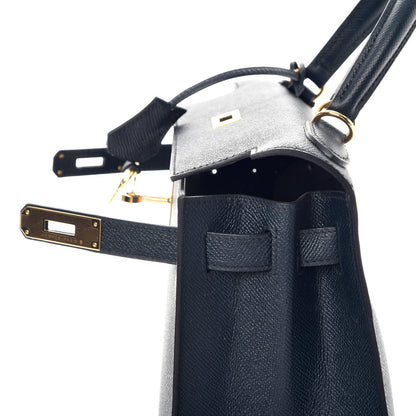 Hermes Epsom Kelly Sellier 28 Bleu Indigo 16 of 41
