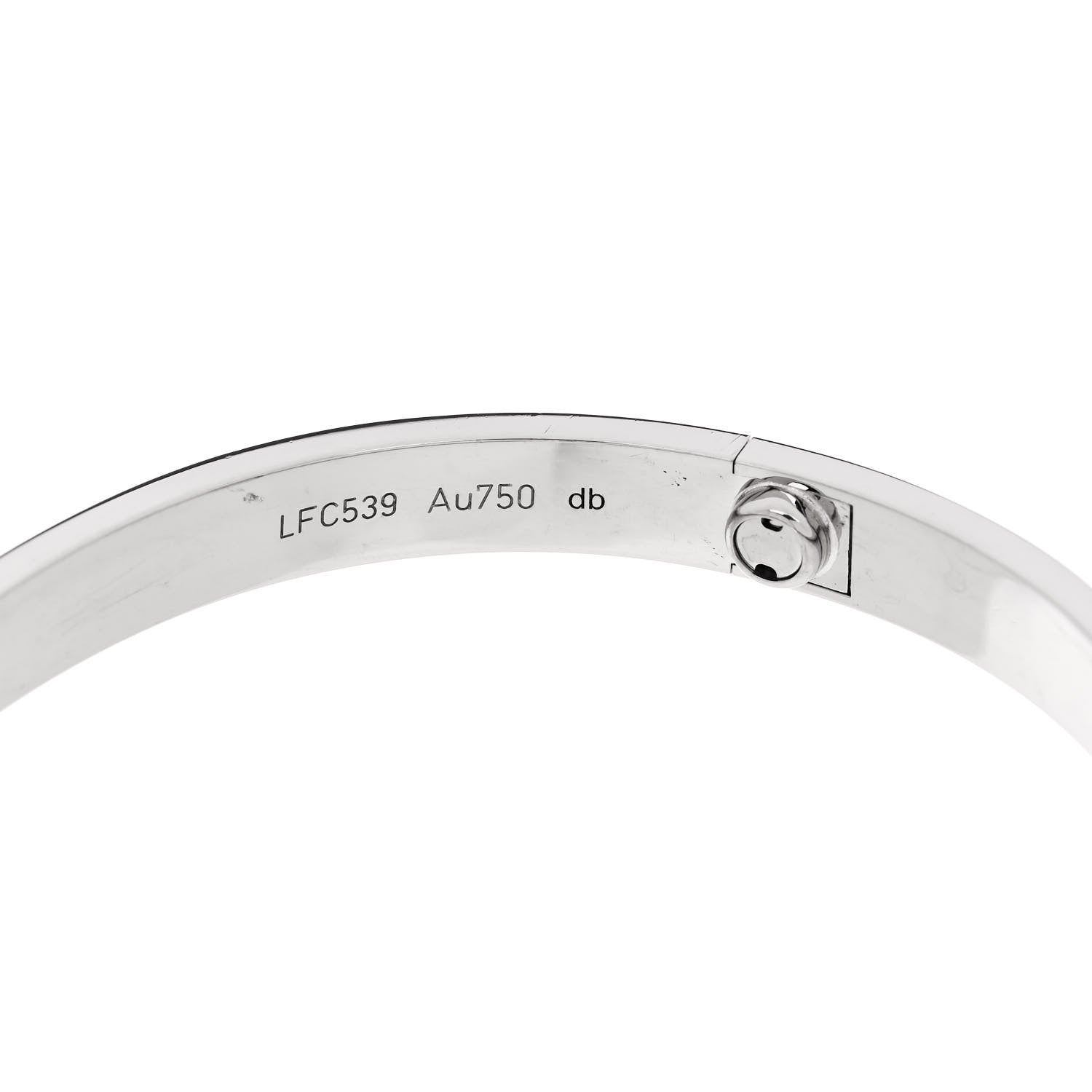 Cartier 18K White Gold LOVE Bracelet 19 7 of 9