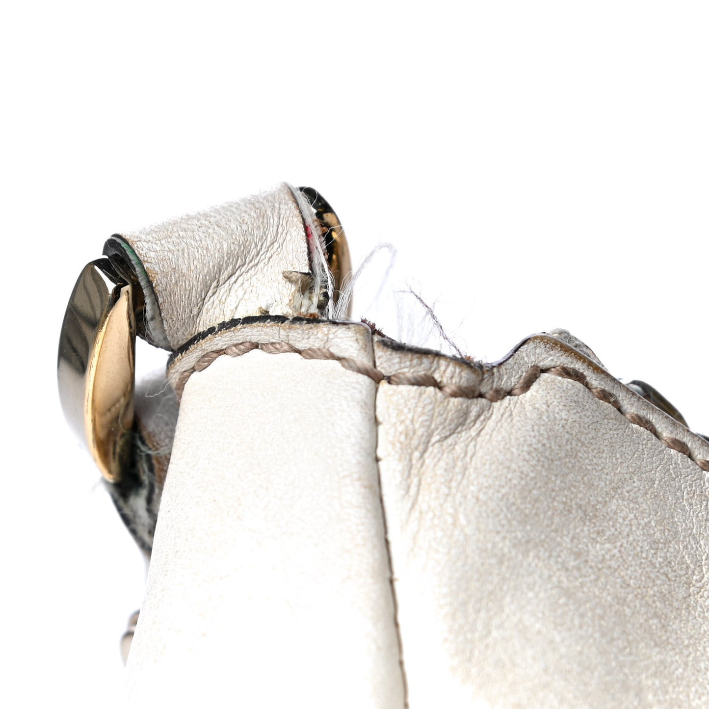 Monogram Large D Gold Hobo Off White